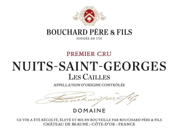Rượu vang đỏ Bouchard Pere & Fils Nuits-Saint-Georges Les Cailles Premier Cru 2018