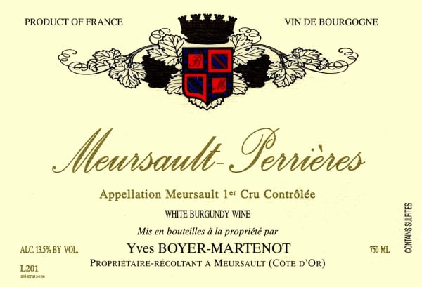 Rượu vang trằng Boyer-Martenot Meursault-Perrieres 2012
