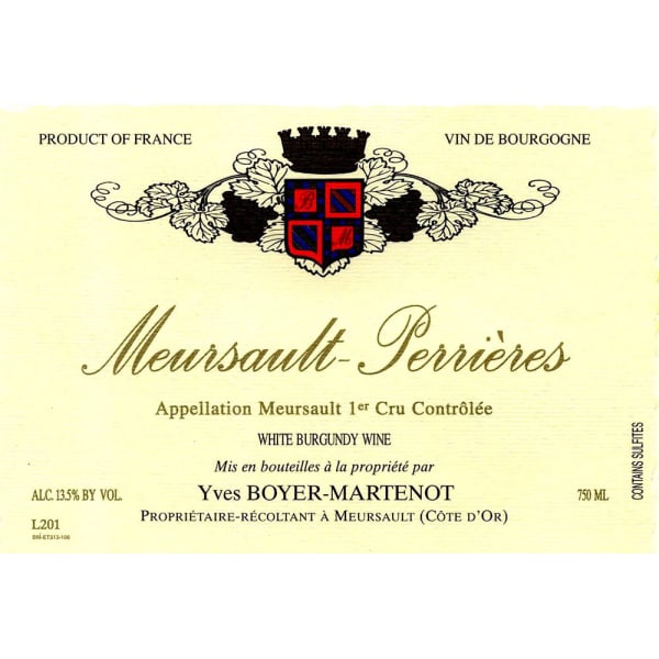 Rượu vang trằng Boyer-Martenot Meursault Perrieres Premier Cru 2015
