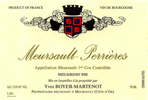 Rượu vang trằng Boyer-Martenot Meursault Perrieres Premier Cru 2016