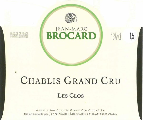Rượu vang trằng Brocard Les Clos Grand Cru Chablis 2016
