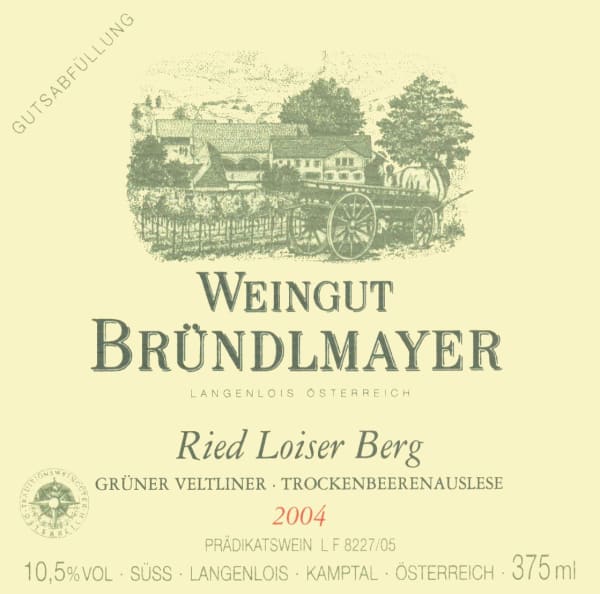 Rượu vang trằng Brundlmayer Loiser Berg Trockenbeerenauslese Gruner Veltliner 2004