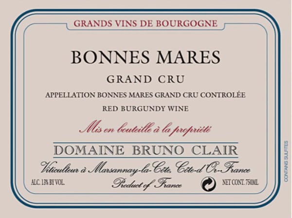 Rượu vang đỏ Bruno Clair Bonnes-Mares Grand Cru 2011