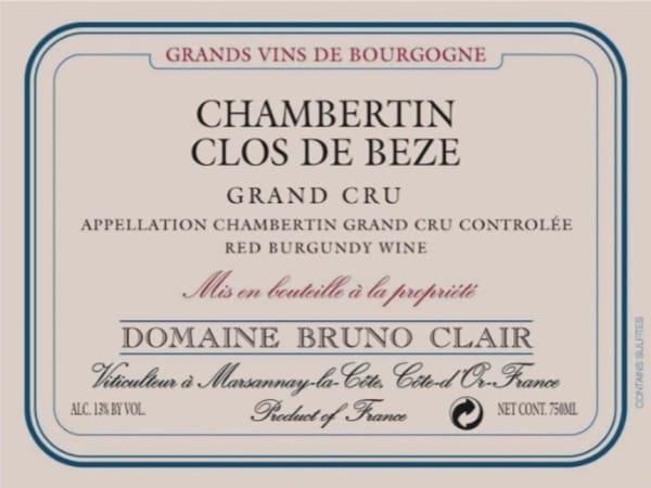 Rượu vang đỏ Bruno Clair Chambertin-Clos de Beze Grand Cru 2008