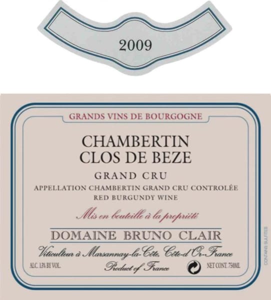 Rượu vang đỏ Bruno Clair Chambertin-Clos de Beze Grand Cru 2009