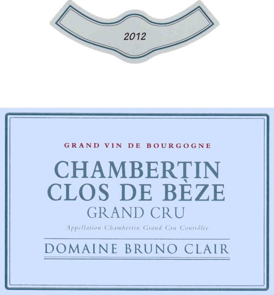Rượu vang đỏ Bruno Clair Chambertin-Clos de Beze Grand Cru 2012