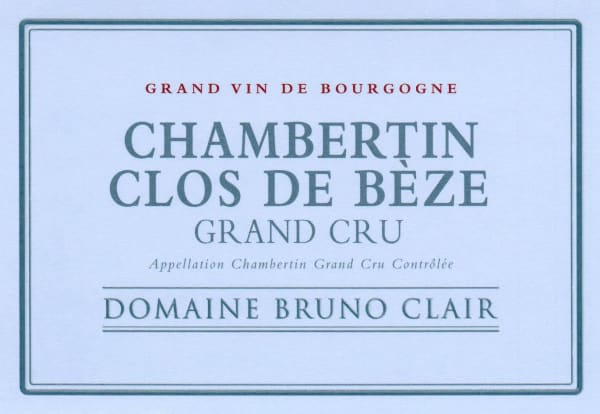 Rượu vang đỏ Bruno Clair Chambertin-Clos de Beze Grand Cru 2014