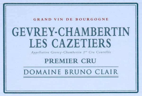 Rượu vang đỏ Bruno Clair Gevrey-Chambertin Les Cazetiers Premier Cru 2020