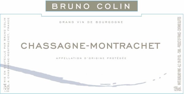 Rượu vang trằng Bruno Colin Chassagne-Montrachet 2017