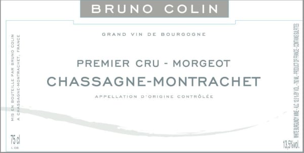 Rượu vang trằng Bruno Colin Chassagne Montrachet Premier Cru Morgeot 2016