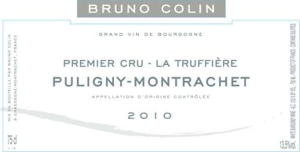 Rượu vang trằng Bruno Colin Puligny-Montrachet La Truffiere Premier Cru 2010