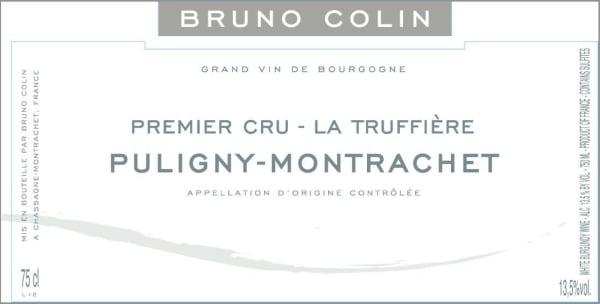 Rượu vang trằng Bruno Colin Puligny-Montrachet La Truffiere Premier Cru 2013