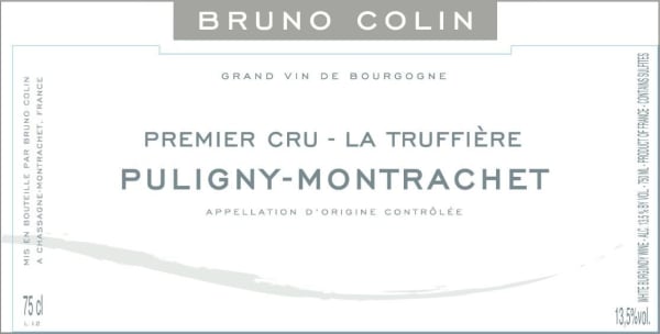 Rượu vang trằng Bruno Colin Puligny-Montrachet La Truffiere Premier Cru 2018