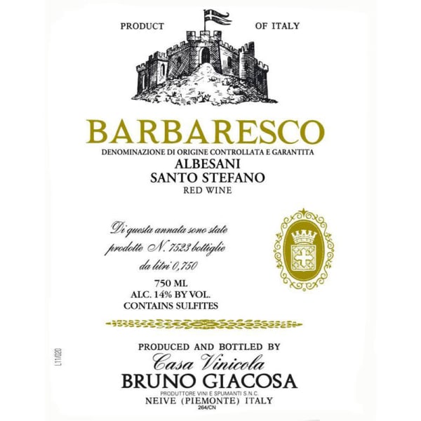 Rượu vang đỏ Bruno Giacosa Barbaresco Santo Stefano (chai Magnum 1,5 lít) 2011