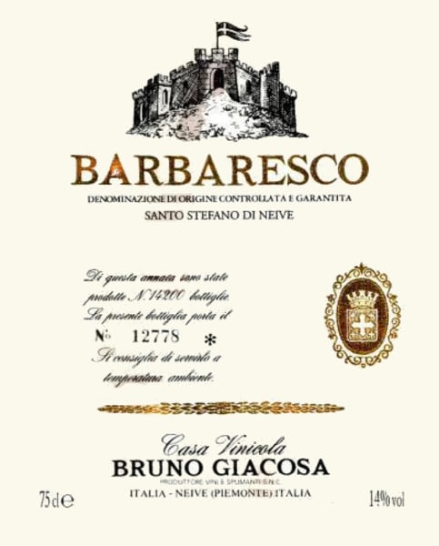 Rượu vang đỏ Bruno Giacosa Barbaresco Santo Stefano 2004
