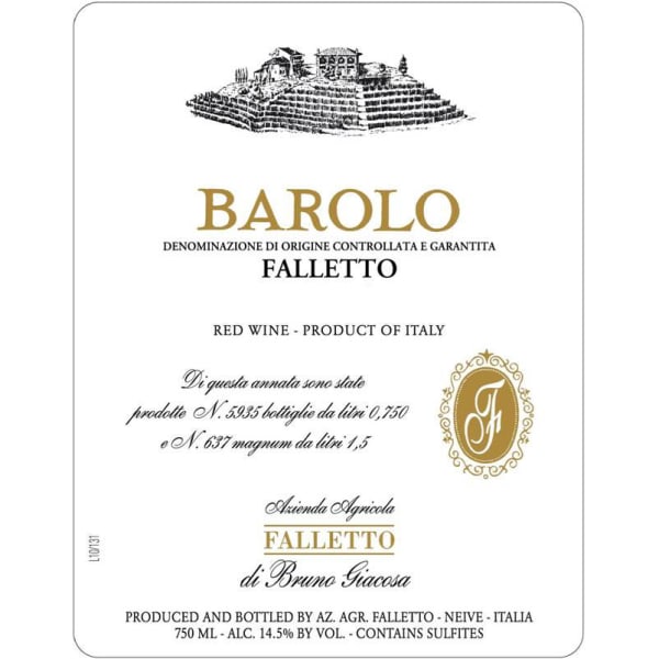 Rượu vang đỏ Bruno Giacosa Barolo Falletto 2012