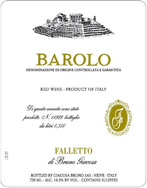 Rượu vang đỏ Bruno Giacosa Barolo Falletto 2019
