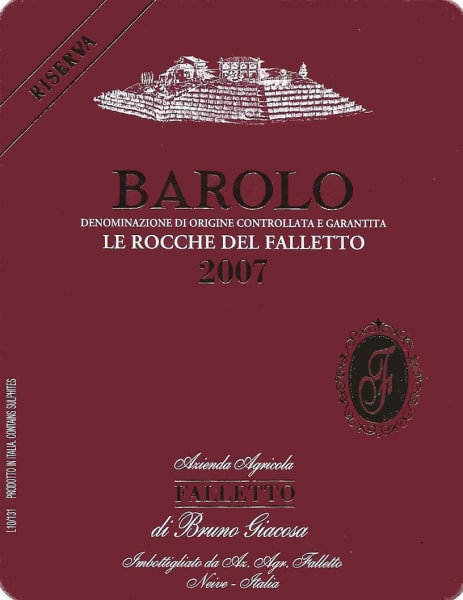 Rượu vang đỏ Bruno Giacosa Barolo Falletto Riserva 2007