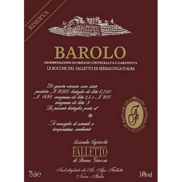 Rượu vang đỏ Bruno Giacosa Barolo Le Rocche del Falletto Riserva (chai Magnum 1,5 lít) 2008