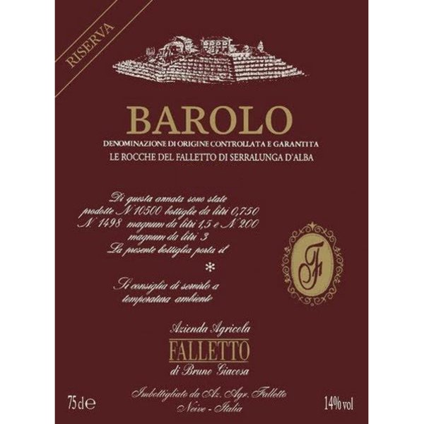 Rượu vang đỏ Bruno Giacosa Barolo Le Rocche del Falletto Riserva 2011