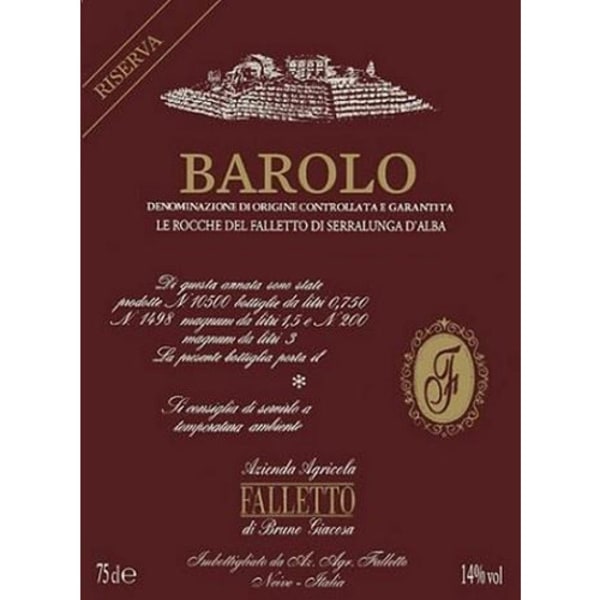 Rượu vang đỏ Bruno Giacosa Barolo Le Rocche del Falletto Riserva (3L Dbl Magnum) 2007