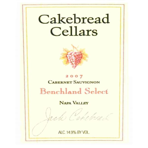 Rượu vang đỏ Cakebread Benchland Select Cabernet Sauvignon 2007