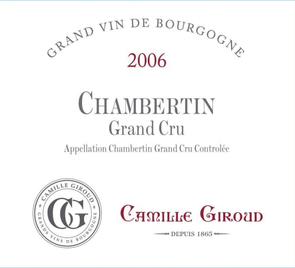 Rượu vang đỏ Camille Giroud Chambertin Grand Cru 2006