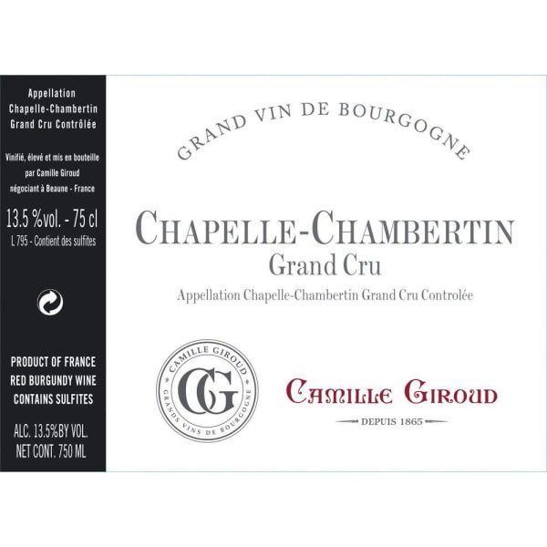 Rượu vang đỏ Camille Giroud Chapelle Chambertin Grand Cru 2005