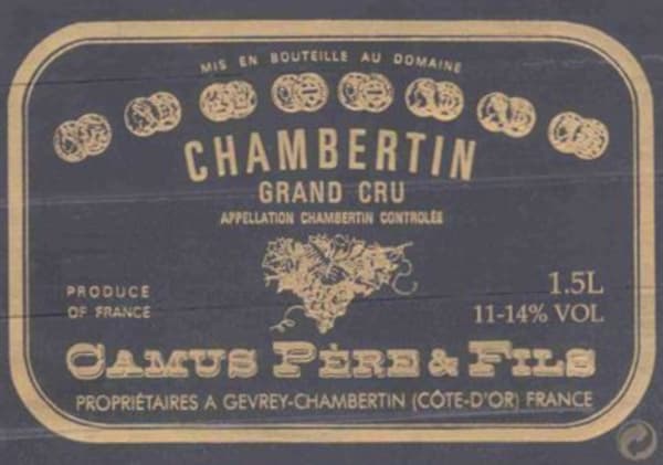 Rượu vang đỏ Camus Pere & Fils Chambertin Grand Cru (chai Magnum 1,5 lít) 2001