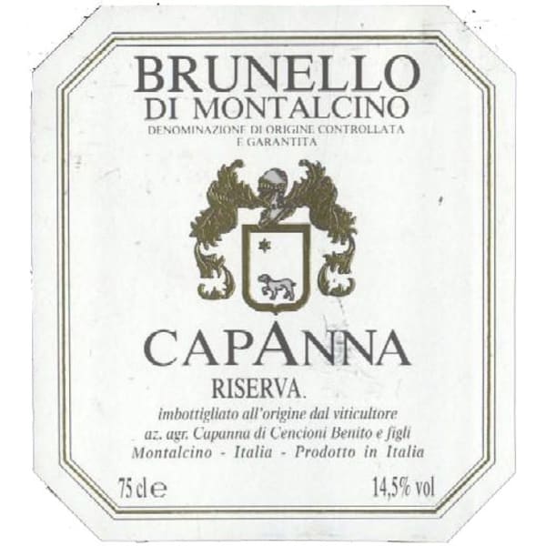 Rượu vang đỏ Capanna Brunello di Montalcino Riserva (chai Magnum 1,5 lít) 2012