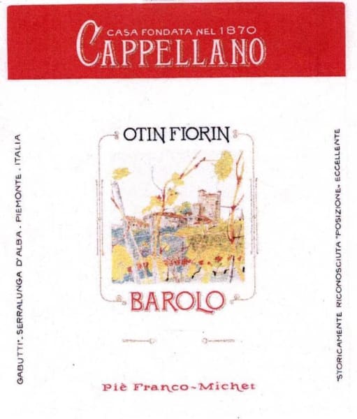 Rượu vang đỏ Cappellano Otin Fiorin Pie Rupestris-Nebioli 2001