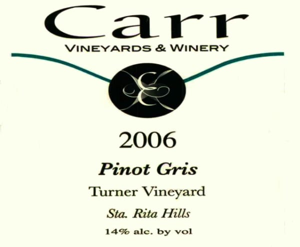 Rượu vang trằng Carr Vineyards & Winery Turner Vineyard Pinot Gris 2006