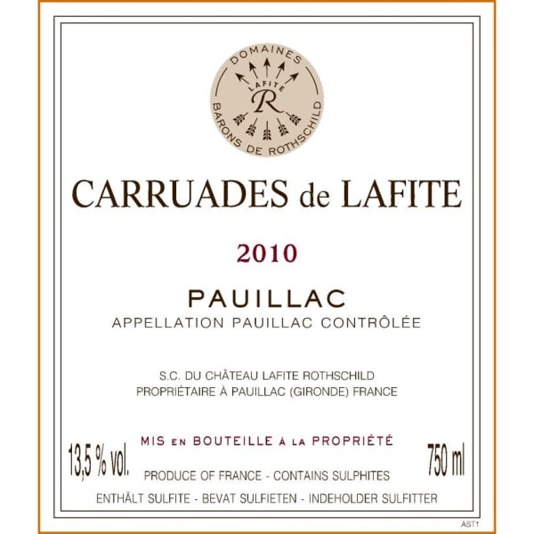 Rượu vang đỏ Carruades de Lafite 2010