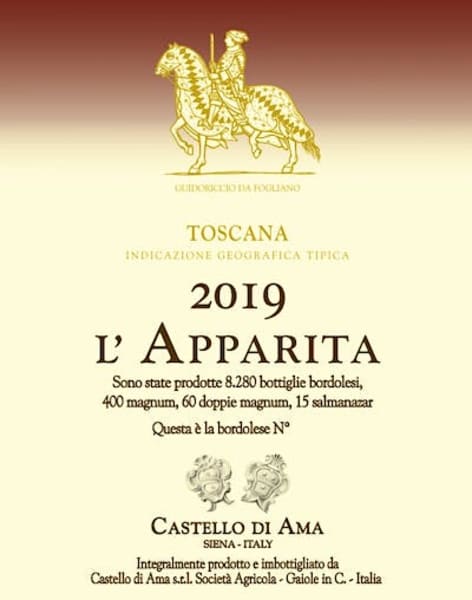 Rượu vang đỏ Castello di Ama L'Apparita 2019