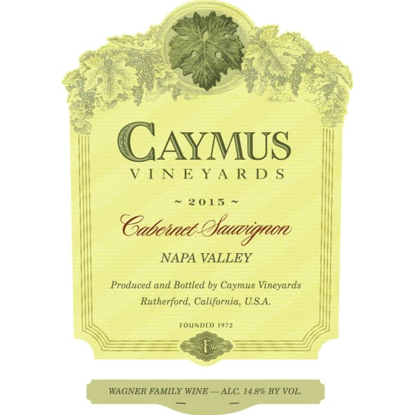Rượu vang đỏ Caymus Napa Valley Cabernet Sauvignon (chai 3 lít) 2015