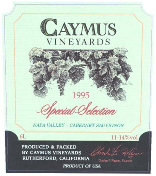 Rượu vang đỏ Caymus Special Selection Cabernet Sauvignon (3 Liter - cracked wax capsule) 1995