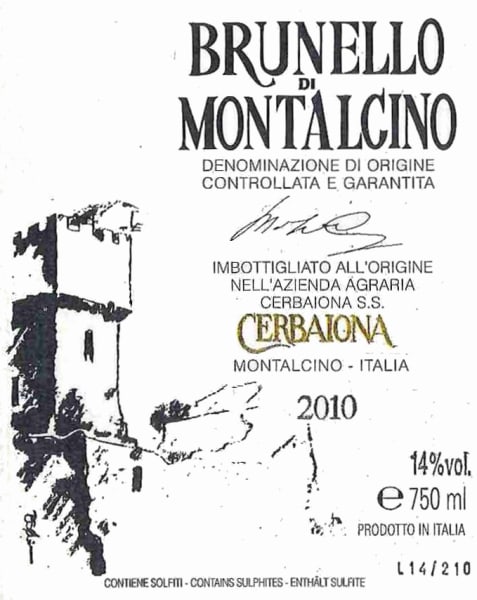 Rượu vang đỏ Cerbaiona Brunello di Montalcino 2010