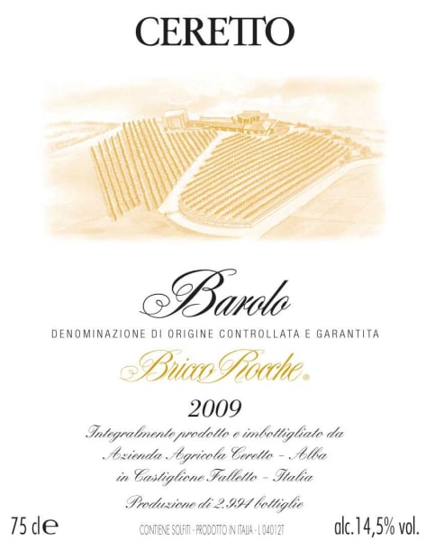 Rượu vang đỏ Ceretto Barolo Bricco Rocche 2009