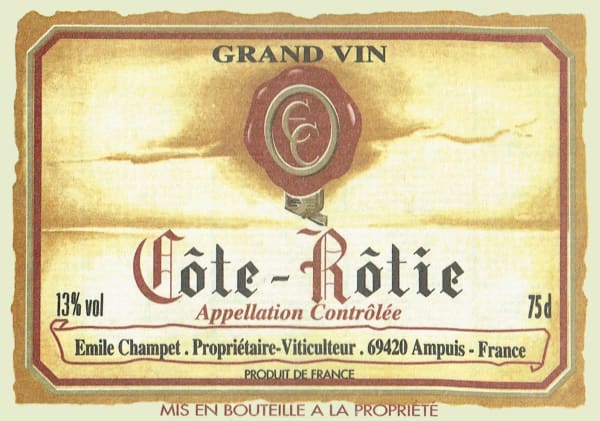 Rượu vang đỏ Champet Cote-Rotie 2003