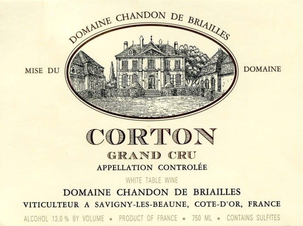 Rượu vang trằng Chandon de Briailles Corton Grand Cru Blanc 2011