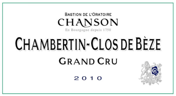 Rượu vang đỏ Chanson Pere & Fils Chambertin-Clos de Beze Grand Cru 2010