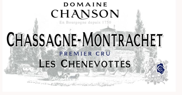 Rượu vang trằng Chanson Pere & Fils Chassagne-Montrachet Les Chenevottes Premier Cru 2020