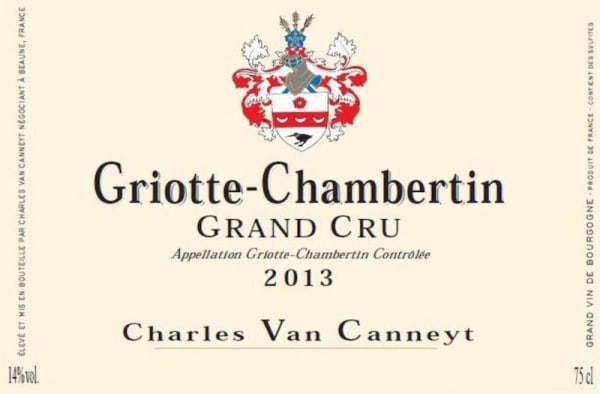 Rượu vang đỏ Charles Van Canneyt Griotte-Chambertin Grand Cru 2013