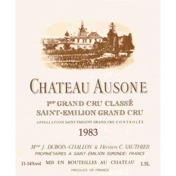 Rượu vang đỏ Chateau Ausone 1983