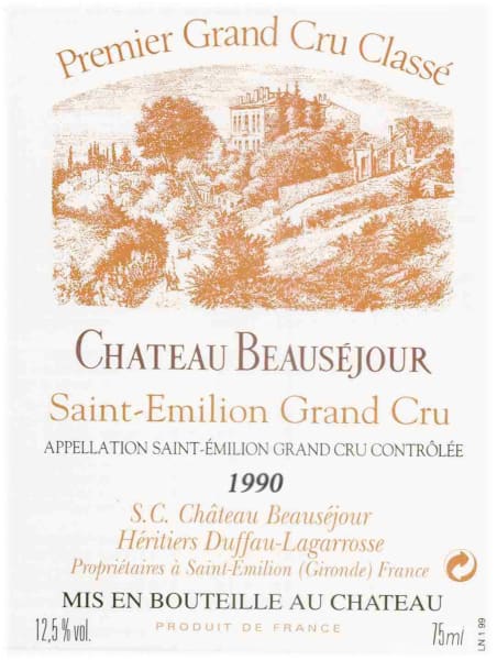Rượu vang đỏ Chateau Beausejour Duffau-Lagarrosse 1990