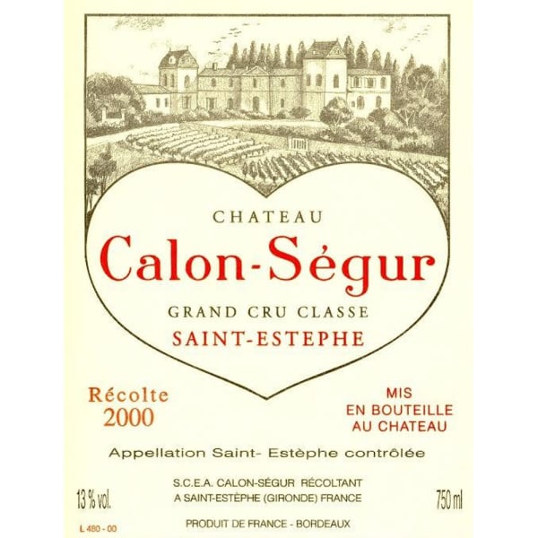 Rượu vang đỏ Chateau Calon-Segur (chai 3 lít) 2000