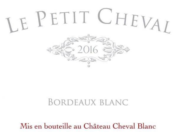Rượu vang trằng Chateau Cheval Blanc Le Petit Cheval Bordeaux Blanc 2016