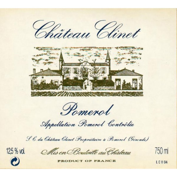 Rượu vang đỏ Chateau Clinet (chai 3 lít) 1994