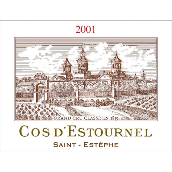 Rượu vang đỏ Chateau Cos d'Estournel (torn labels) 2001
