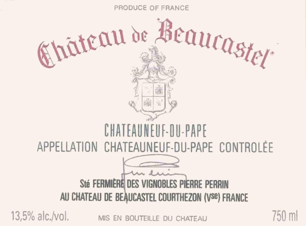 Rượu vang đỏ Chateau de Beaucastel Chateauneuf-du-Pape (chai Magnum 1,5 lít) 2001
